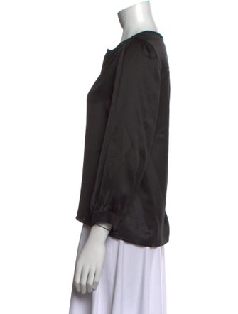 Dovima Paris Silk V-Neck Blouse