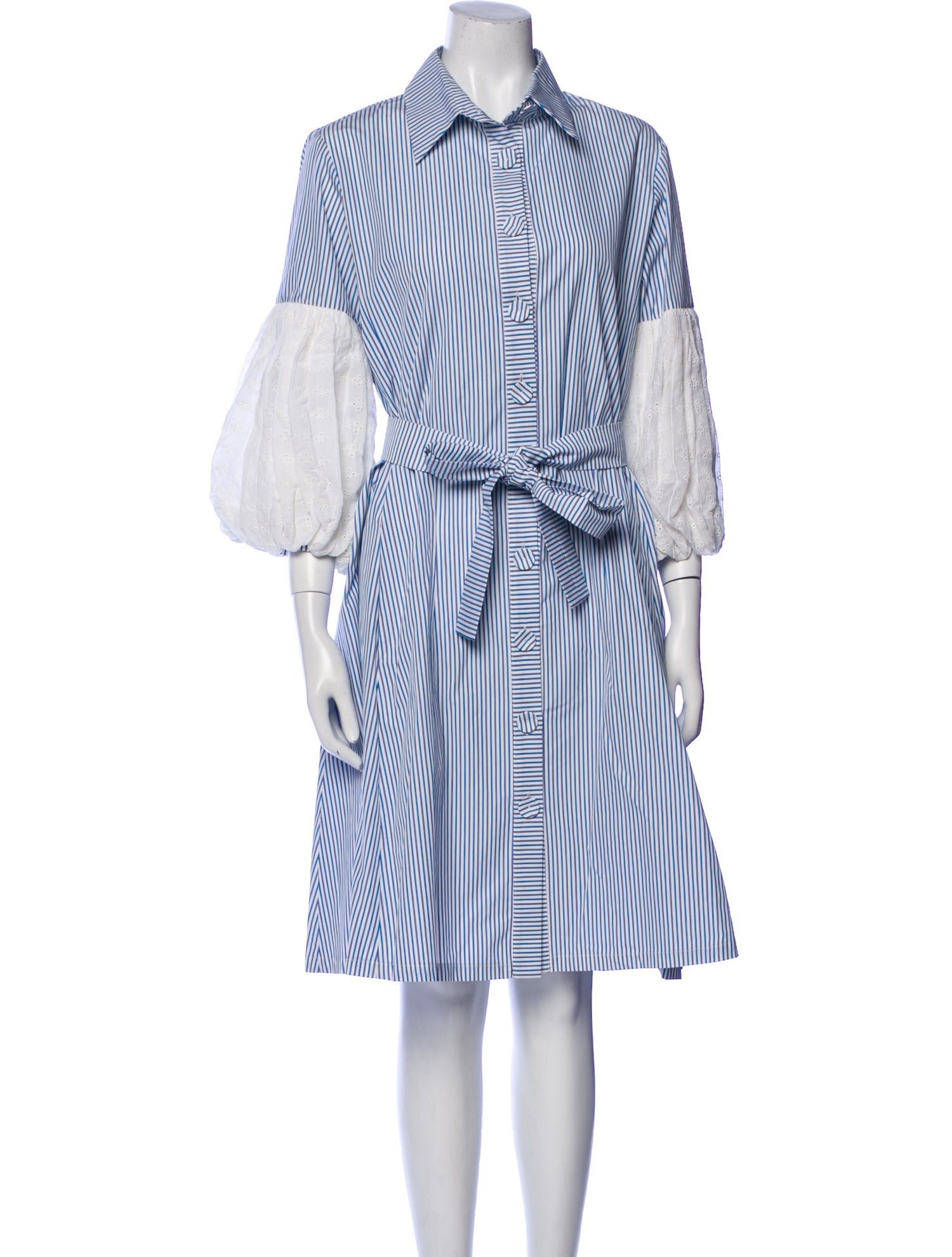 Dovima Paris Striped Knee-Length Dress