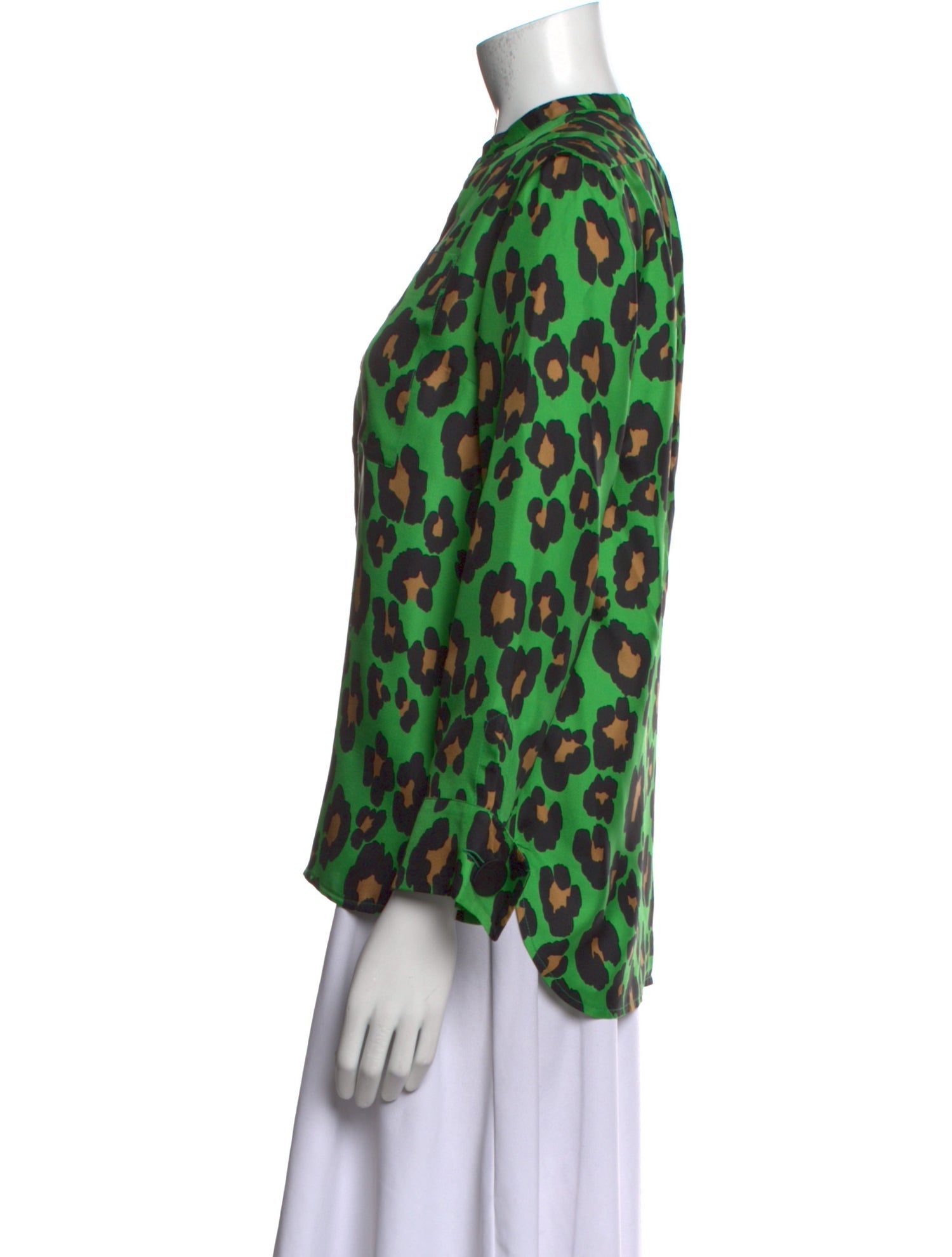 Dovima Paris Silk Floral Print Blouse