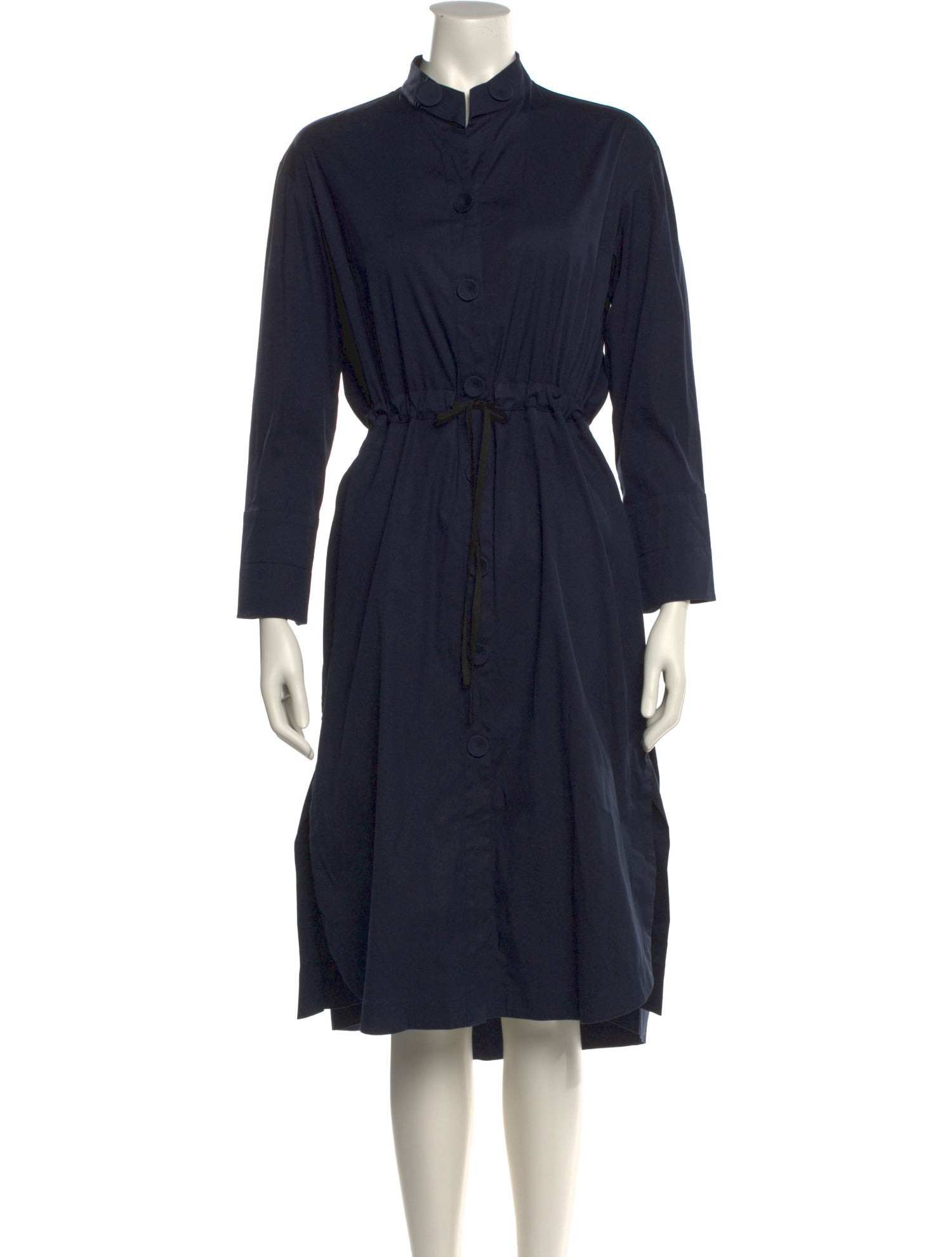 Dovima Paris Mock Neck Midi Length Dress