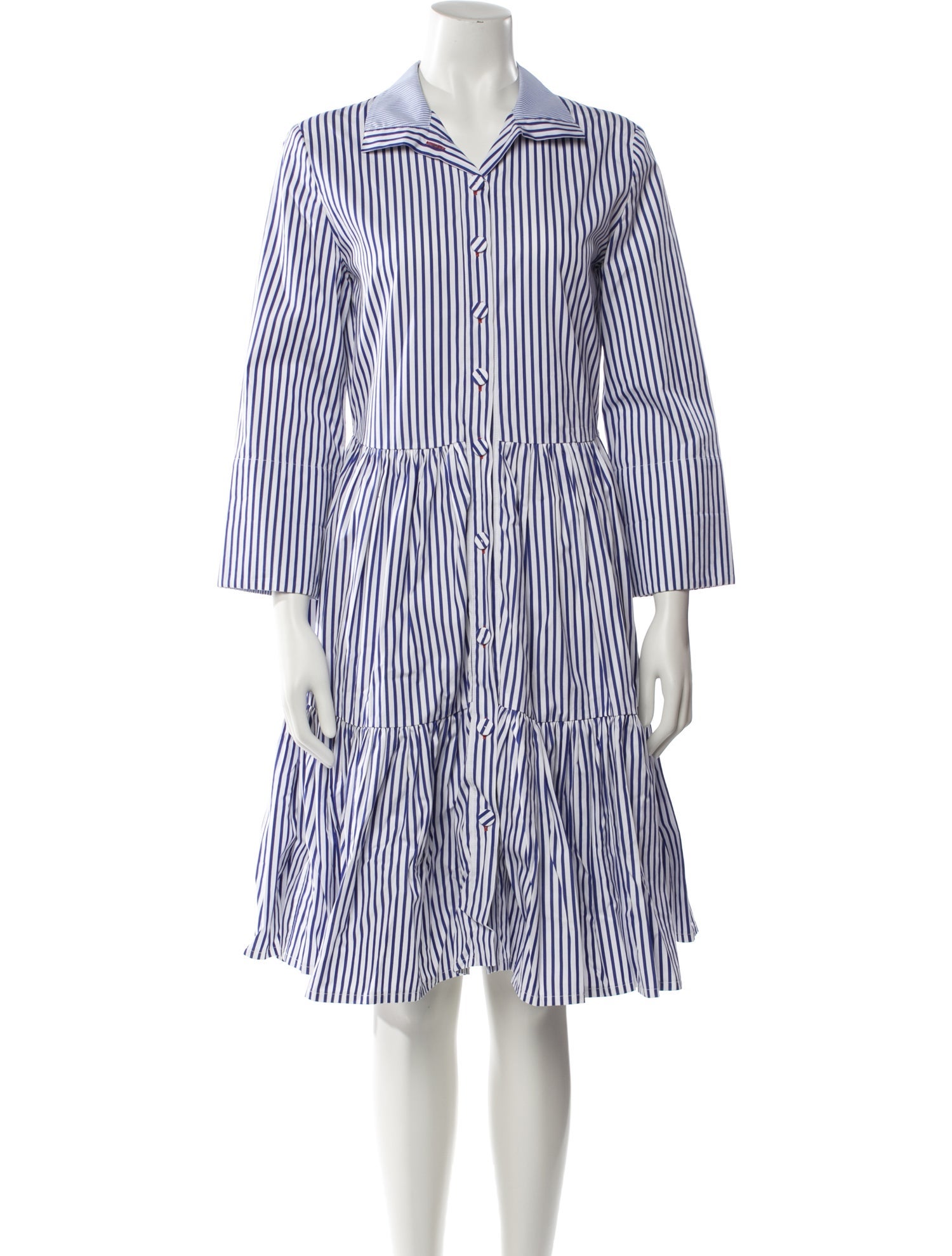 Dovima Paris Striped Knee-Length Dress