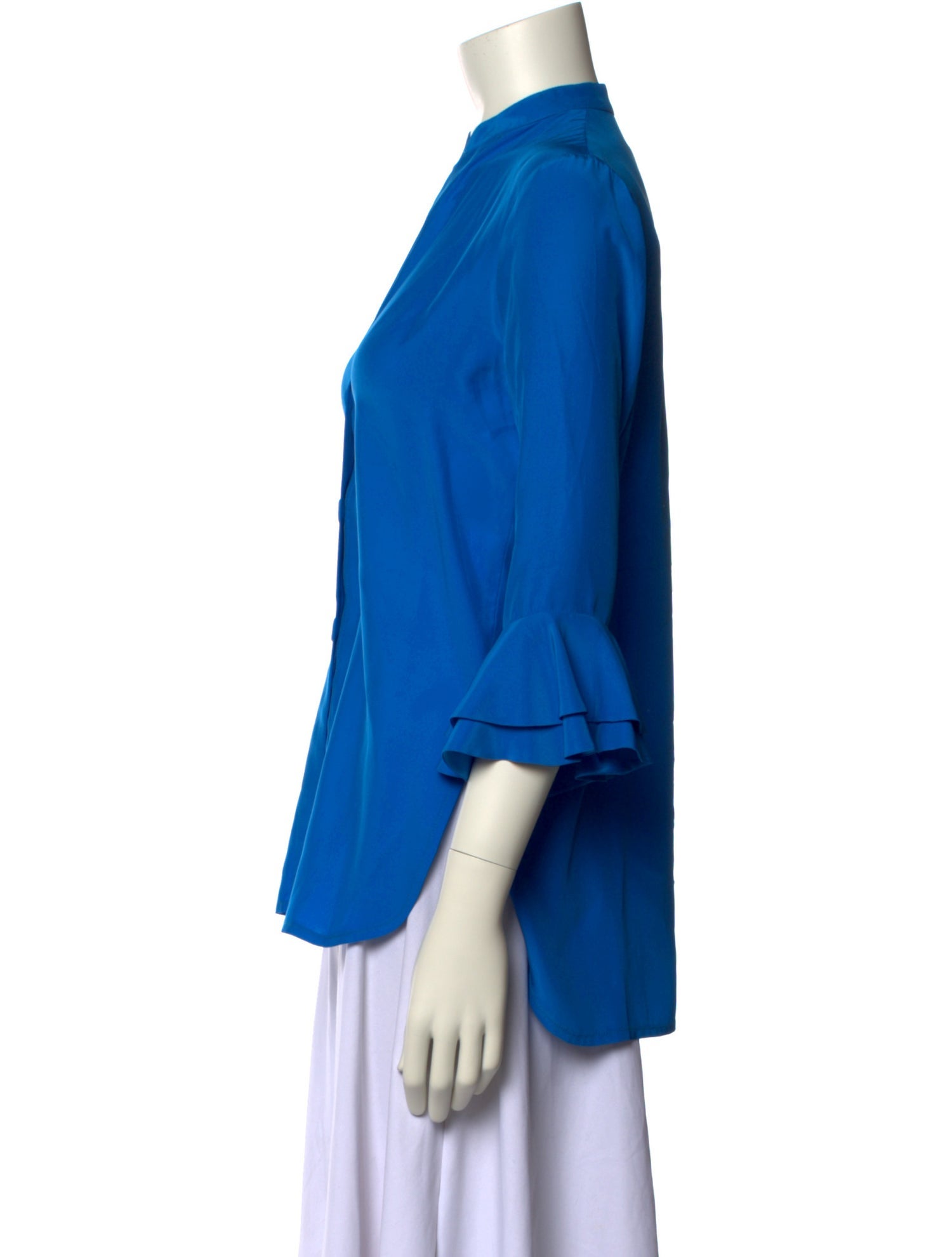 Dovima Paris Silk V-Neck Blouse