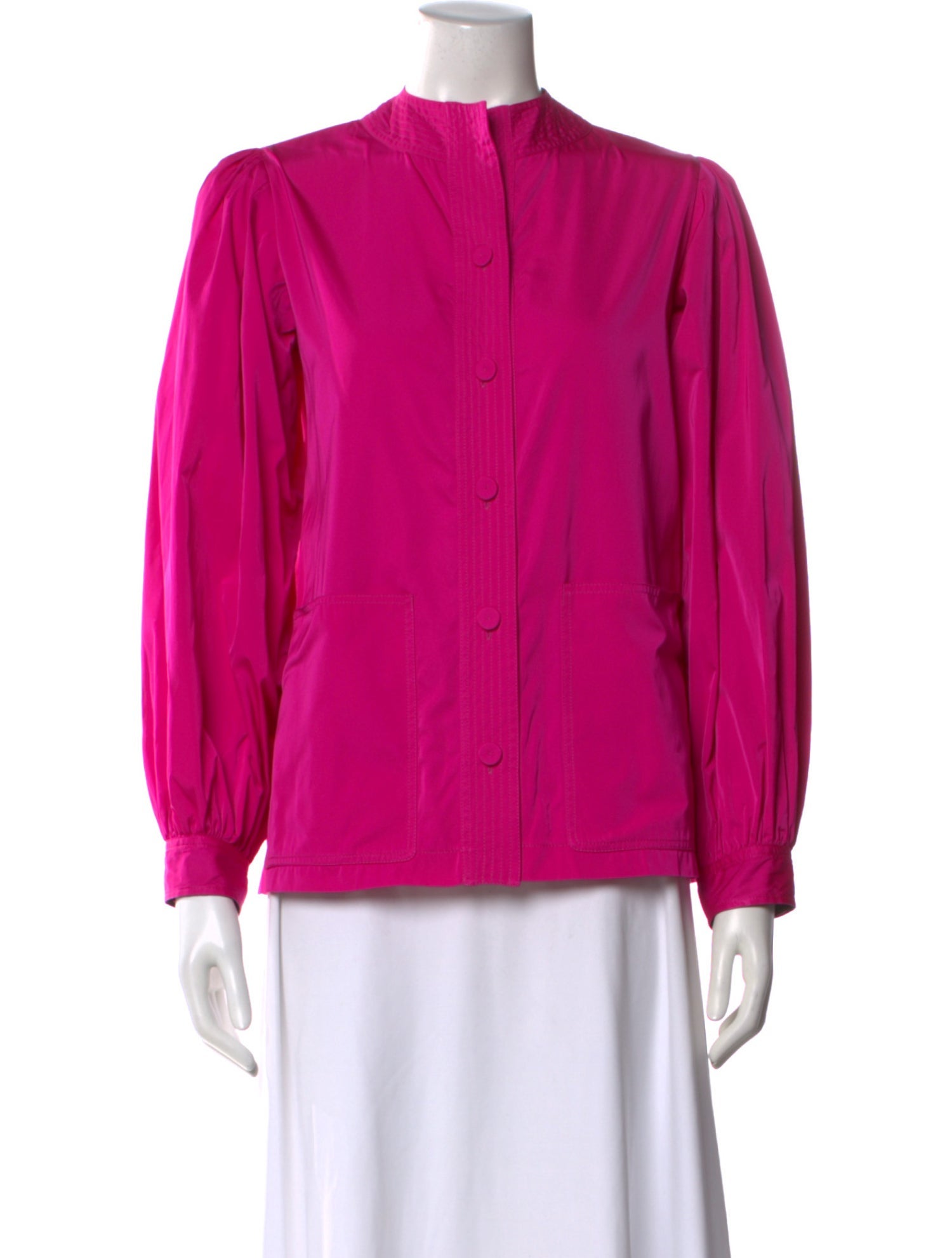 Dovima Paris Mock Neck Long Sleeve Blouse