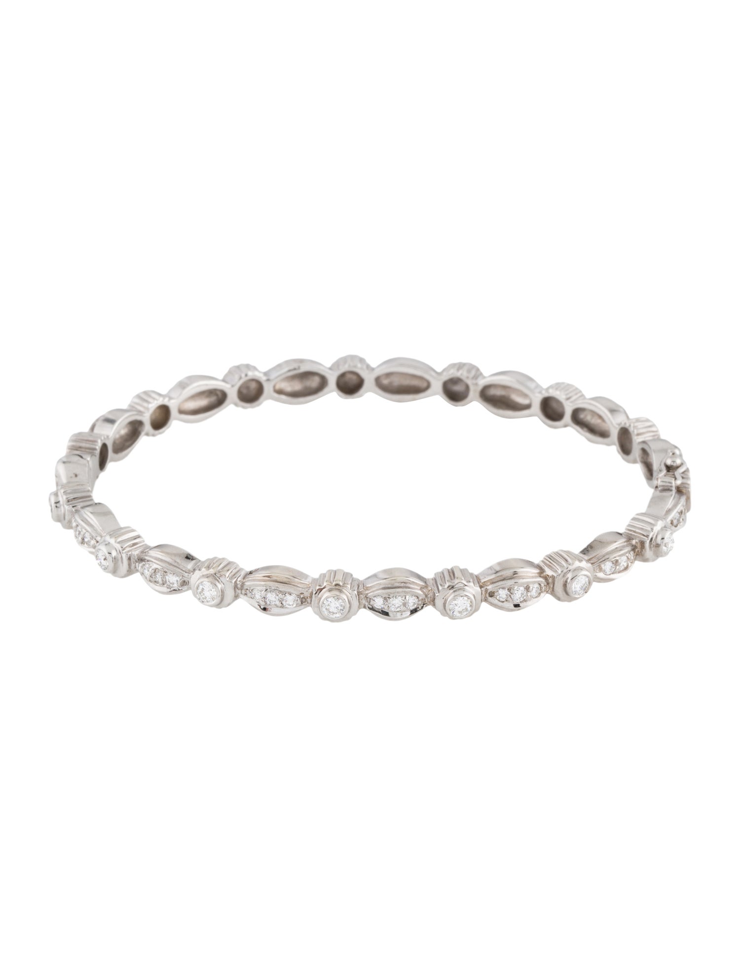 Doris Panos 18K Diamond Hinged Bangle