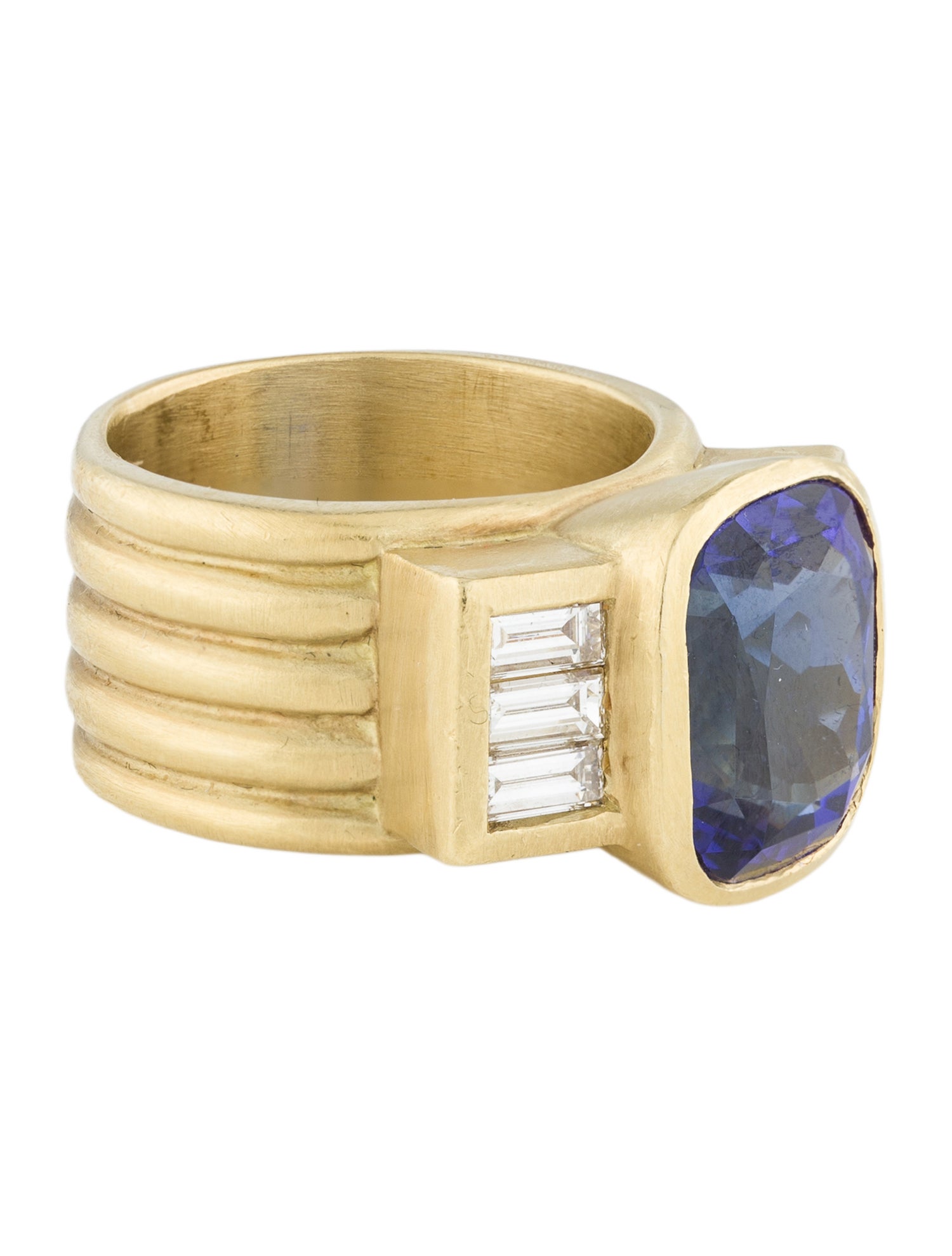 Doris Panos 18K Tanzanite & Diamond Cocktail Ring