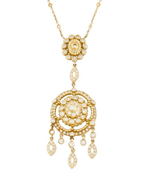 Doris Panos 18K 2.14ctw Diamond Drop Necklace