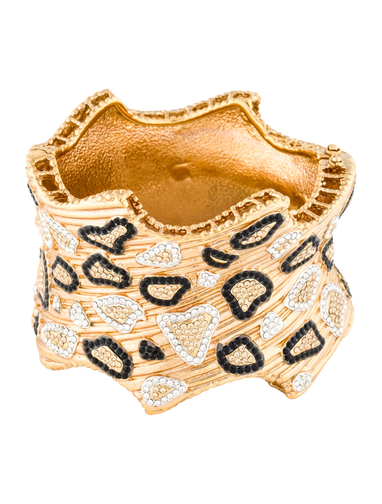 Doris Panos Vintage Crystal Hinged Bracelet