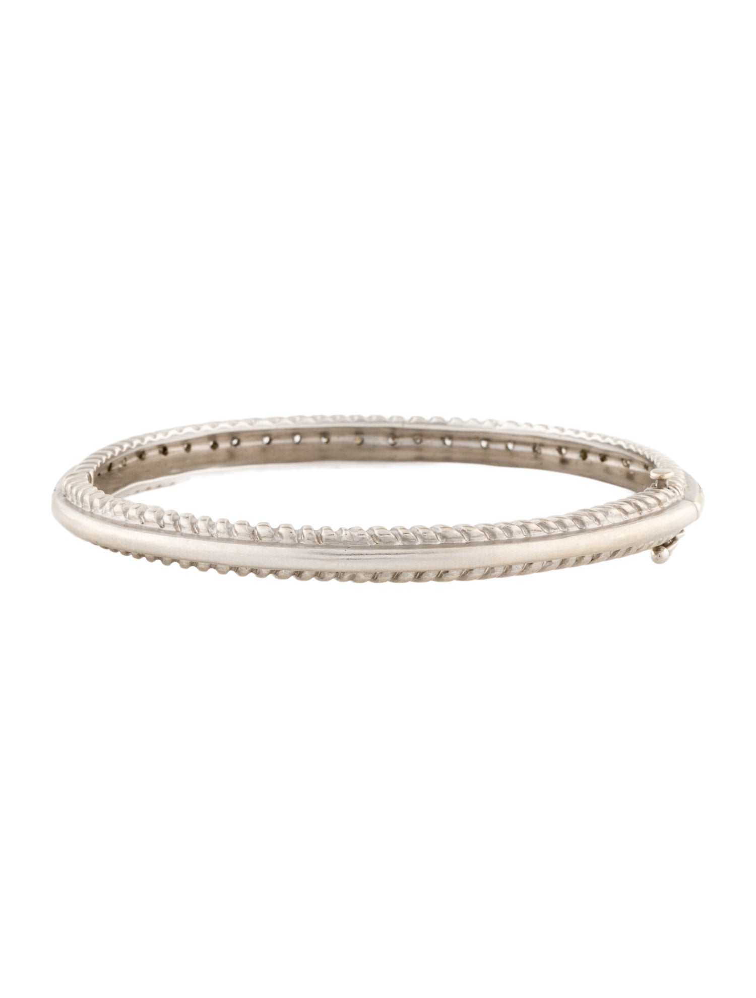Doris Panos 18K Diamond Pegasus Hinged Bangle