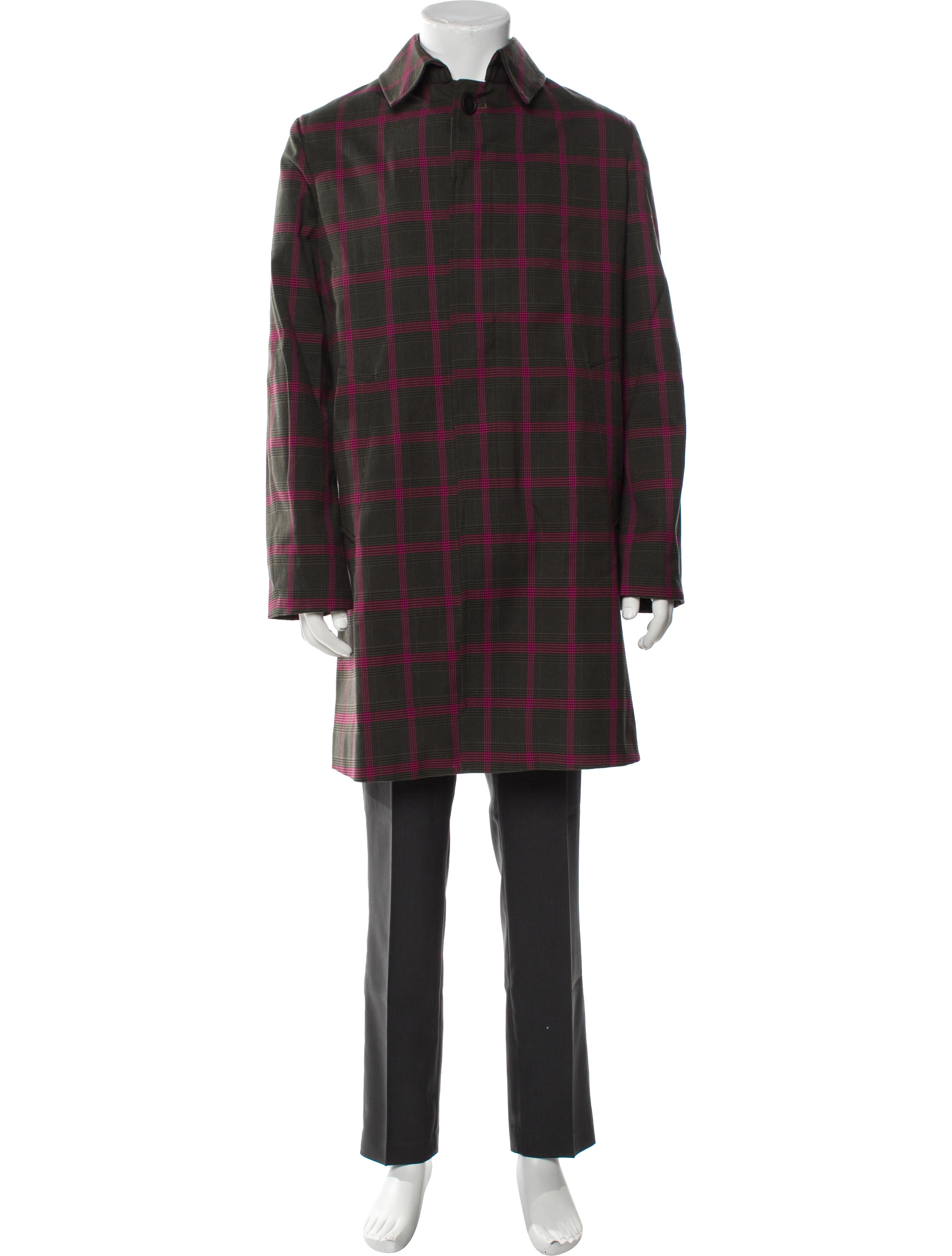 Doppiaa Plaid Print Overcoat