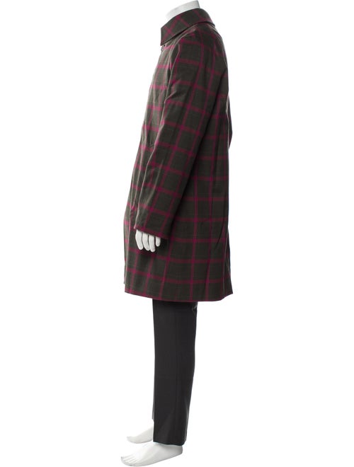 Doppiaa Plaid Print Overcoat