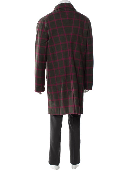 Doppiaa Plaid Print Overcoat