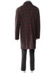 Doppiaa Plaid Print Overcoat