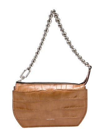 Delaroq Embossed Leather Top Handle Bag