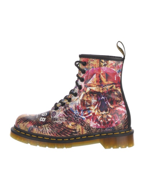 Dr. Martens x CBGB Leather Printed Combat Boots