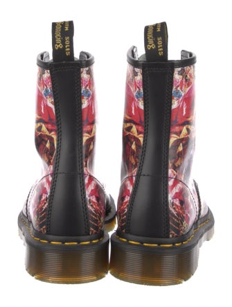 Dr. Martens x CBGB Leather Printed Combat Boots