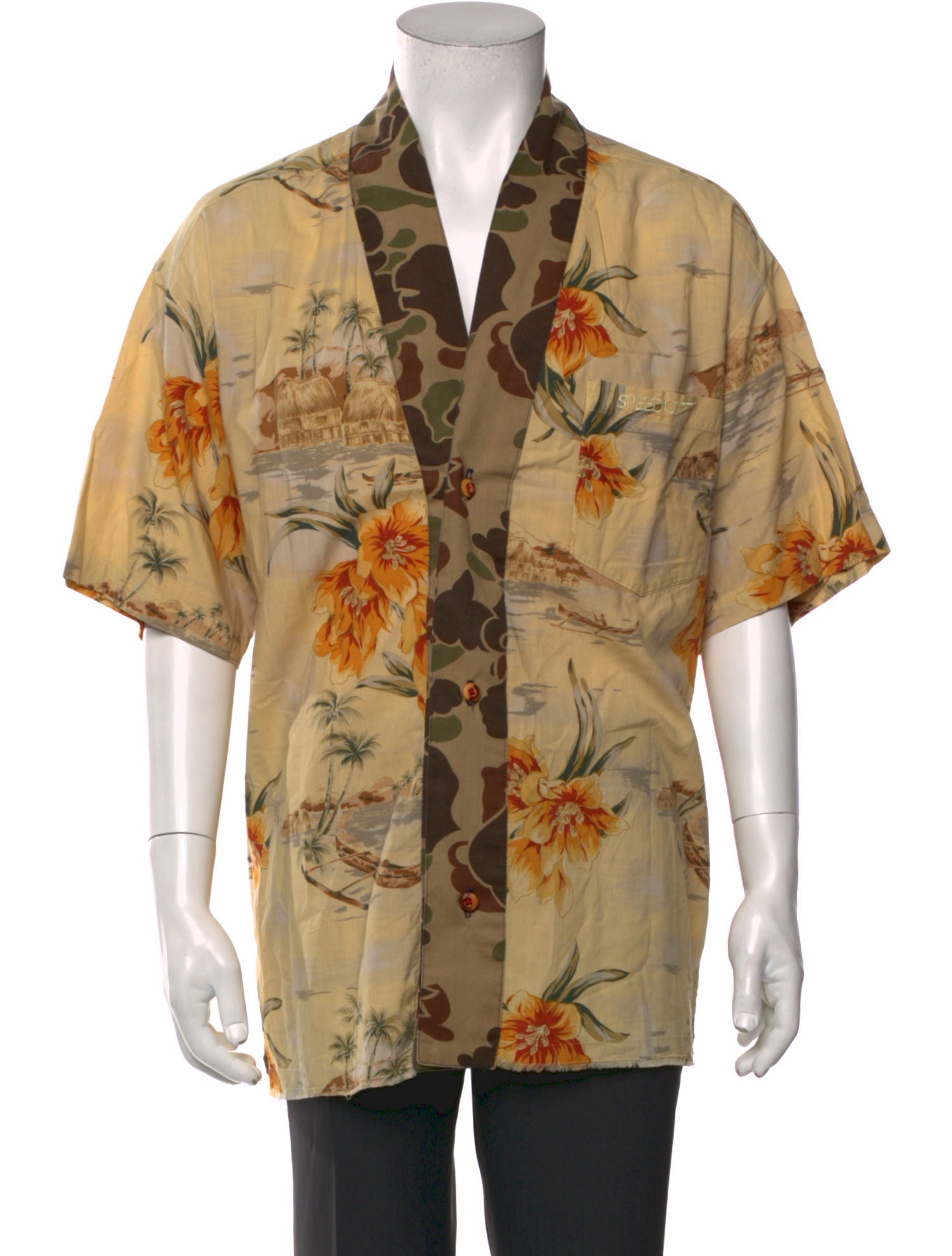 Dr. Collectors Floral Print Three-Quarter Sleeve Shirt
