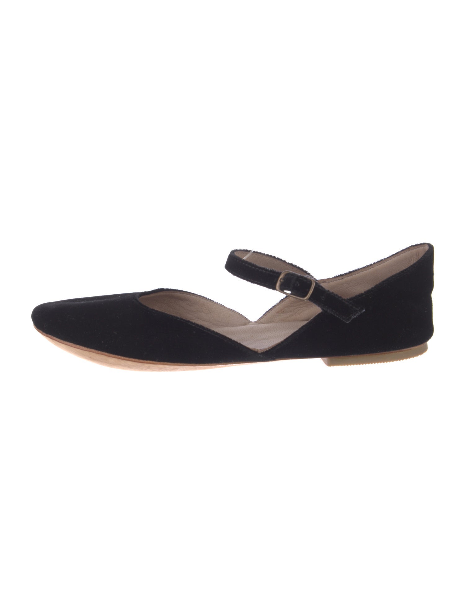 Daniela Gregis Velvet Mary Jane Flats