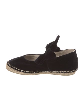 Daniela Gregis Velvet Whipstitch Trim Espadrilles