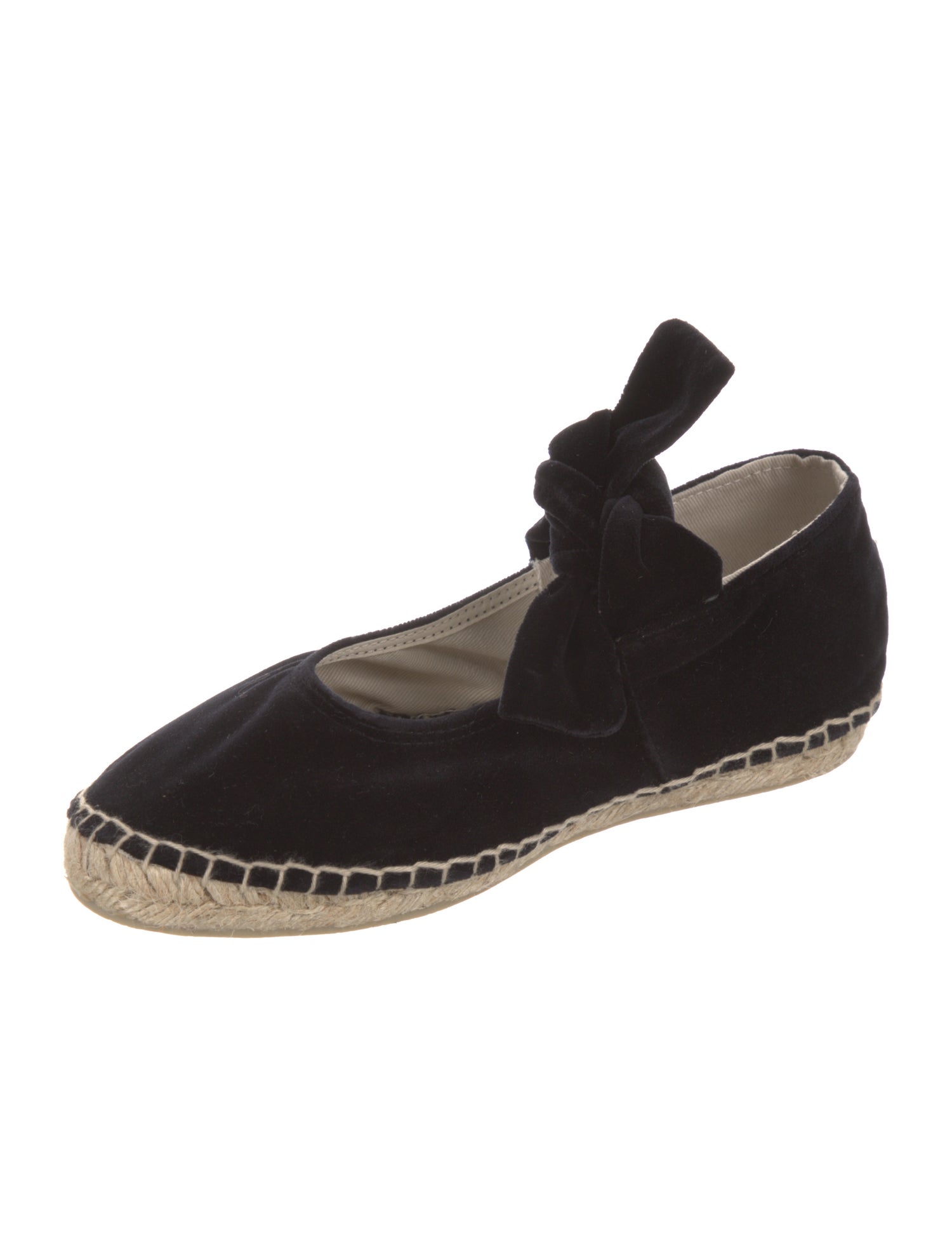 Daniela Gregis Velvet Whipstitch Trim Espadrilles