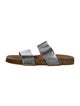 Daniela Gregis Leather Colorblock Pattern Slides