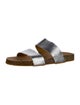 Daniela Gregis Leather Colorblock Pattern Slides