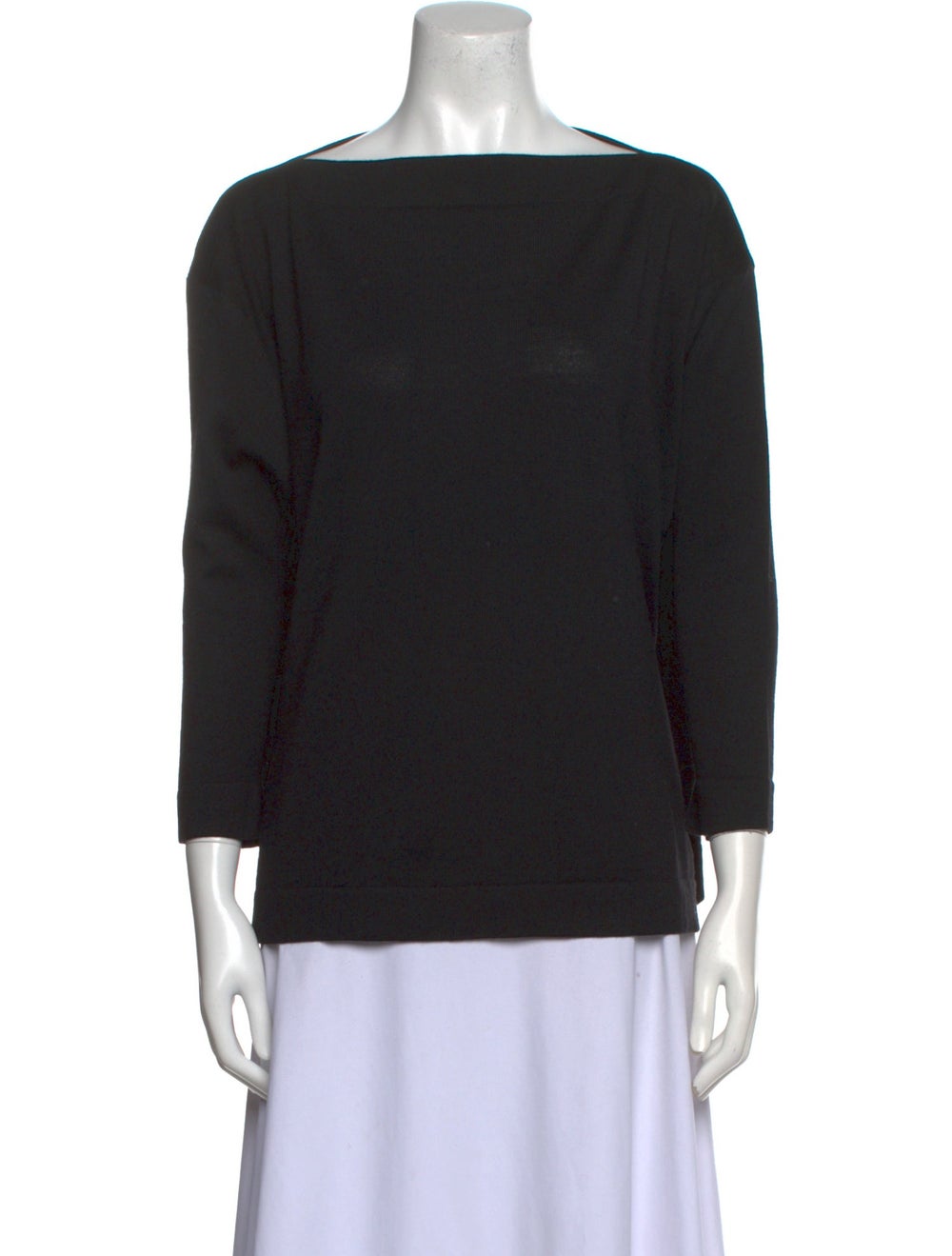 Daniela Gregis Wool Pullover Black Three-Quarter … - image 1