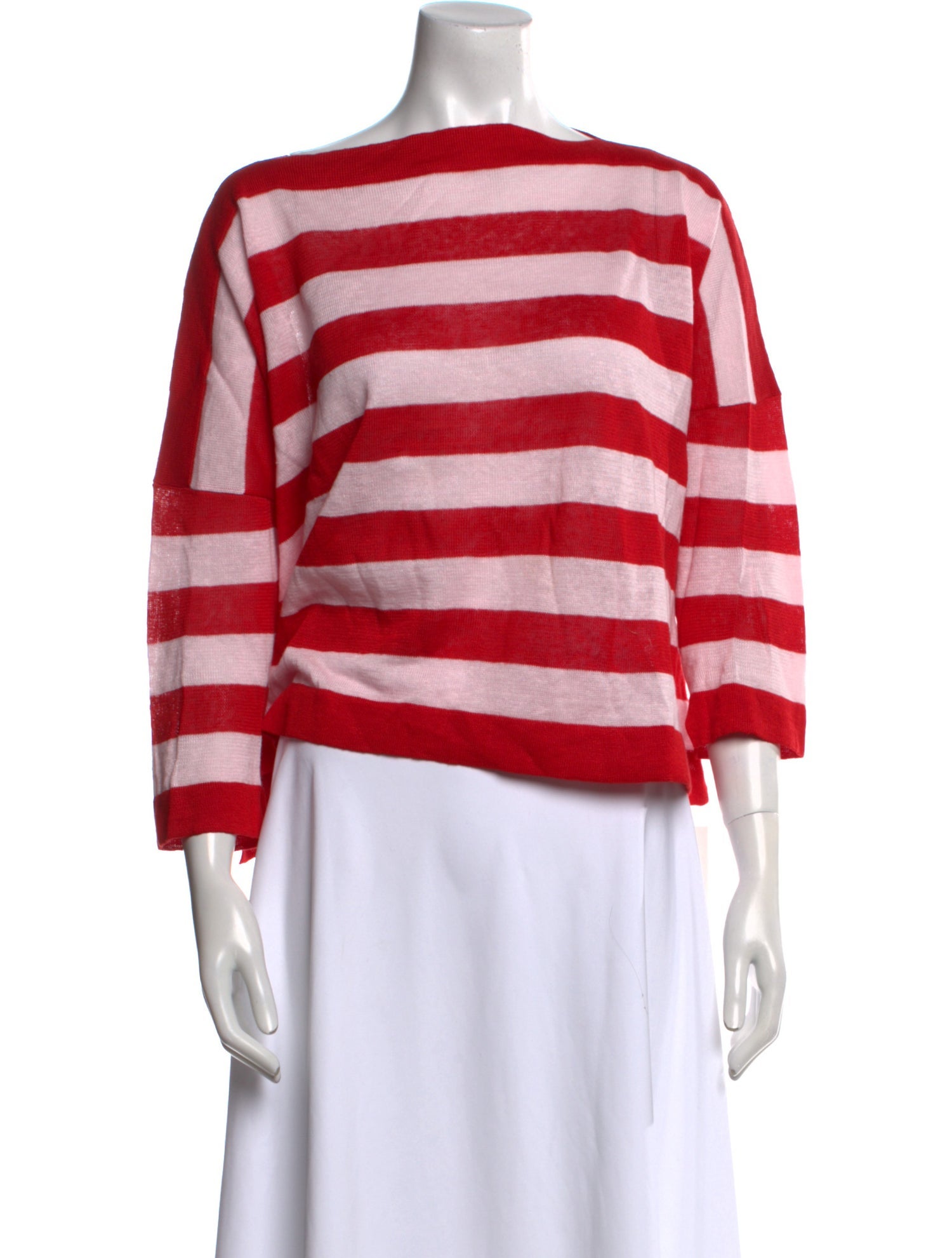 Daniela Gregis Striped Bateau Neckline Sweater