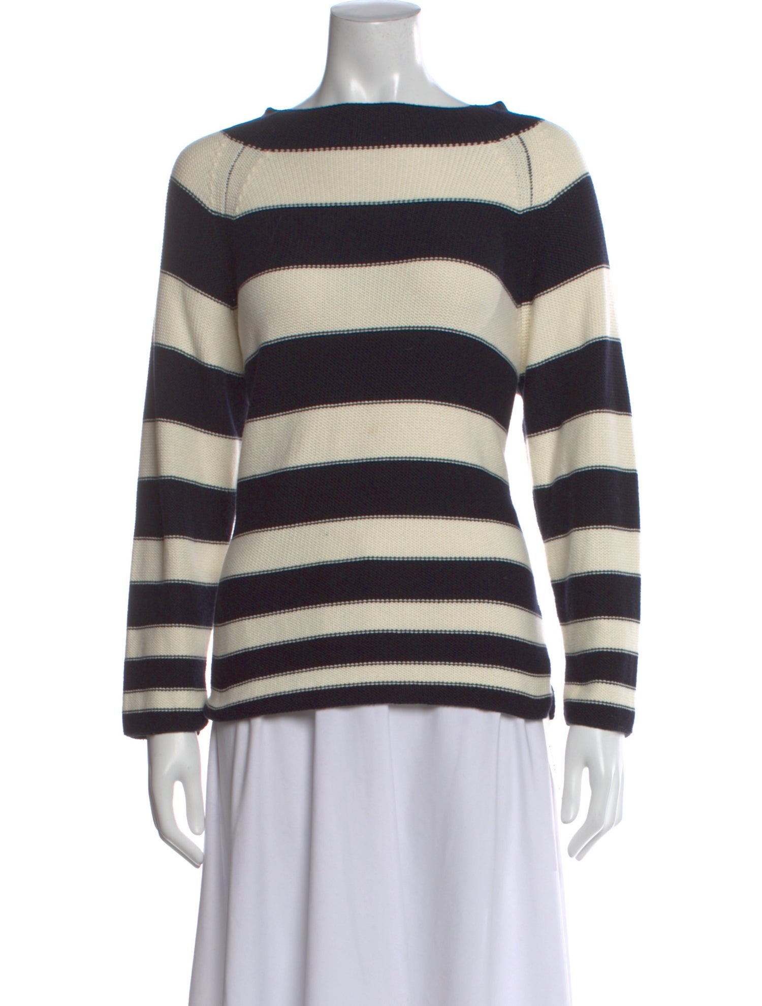 Daniela Gregis Striped Bateau Neckline Sweater