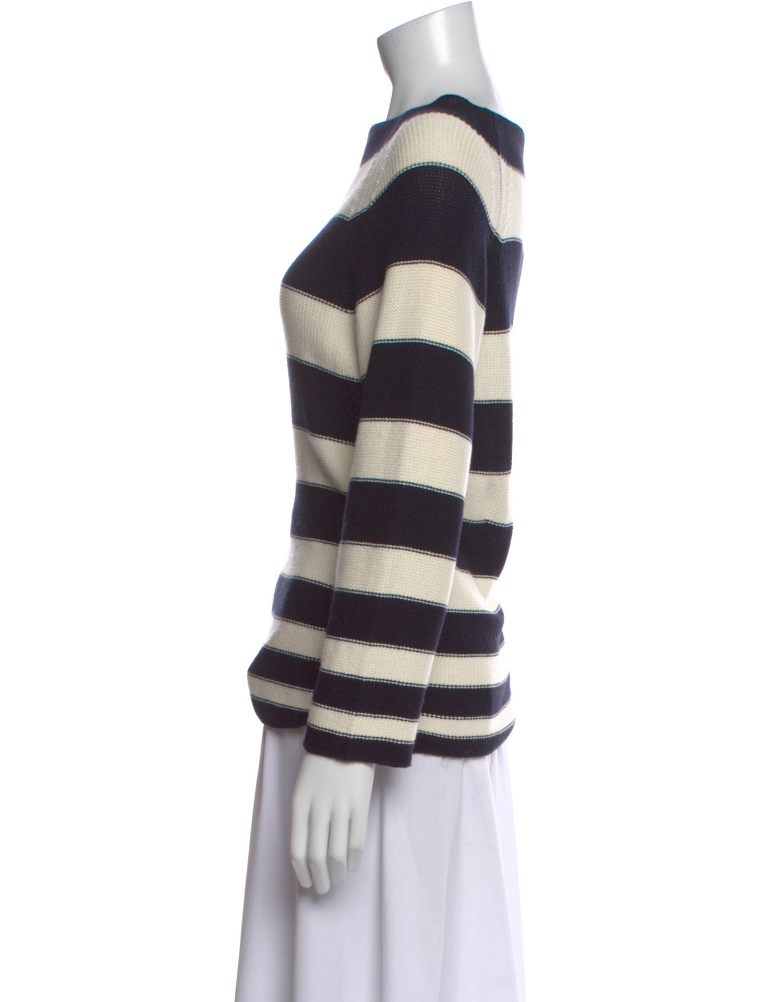 Daniela Gregis Striped Bateau Neckline Sweater