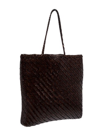 Dragon Diffusion Straw Top Handle Bag
