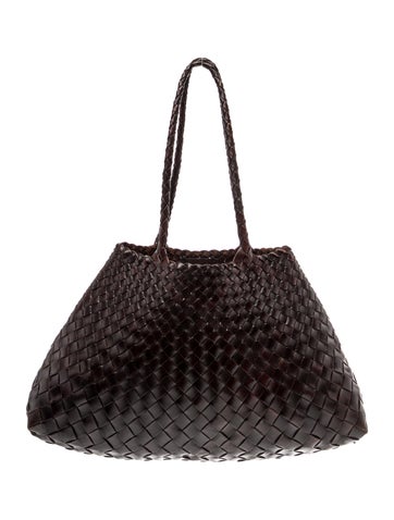 Pre-owned Dragon Diffusion Leather Evening Bag In Brown