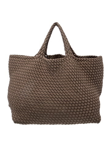 Pre-owned Naghedi Leather Top Handle Bag In Neutral