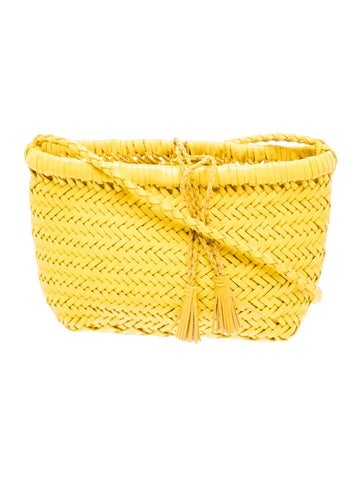 Pre-owned Dragon Diffusion Leather Crossbody Bag In Yellow