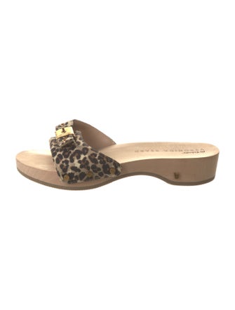 Dr. Scholl's x Veronica Beard Canvas Animal Print Slides