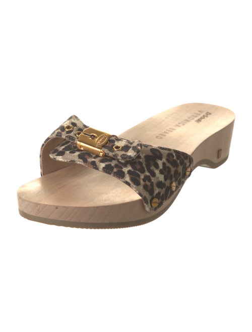 Dr. Scholl's x Veronica Beard Canvas Animal Print Slides