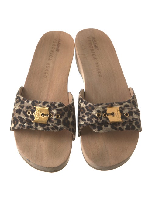 Dr. Scholl's x Veronica Beard Canvas Animal Print Slides