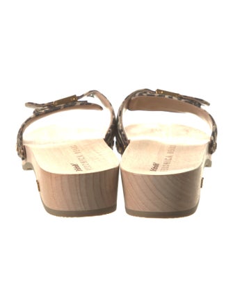 Dr. Scholl's x Veronica Beard Canvas Animal Print Slides