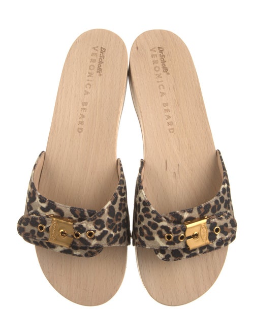 Dr. Scholl's x Veronica Beard Canvas Animal Print Slides