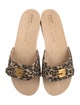 Dr. Scholl's x Veronica Beard Canvas Animal Print Slides