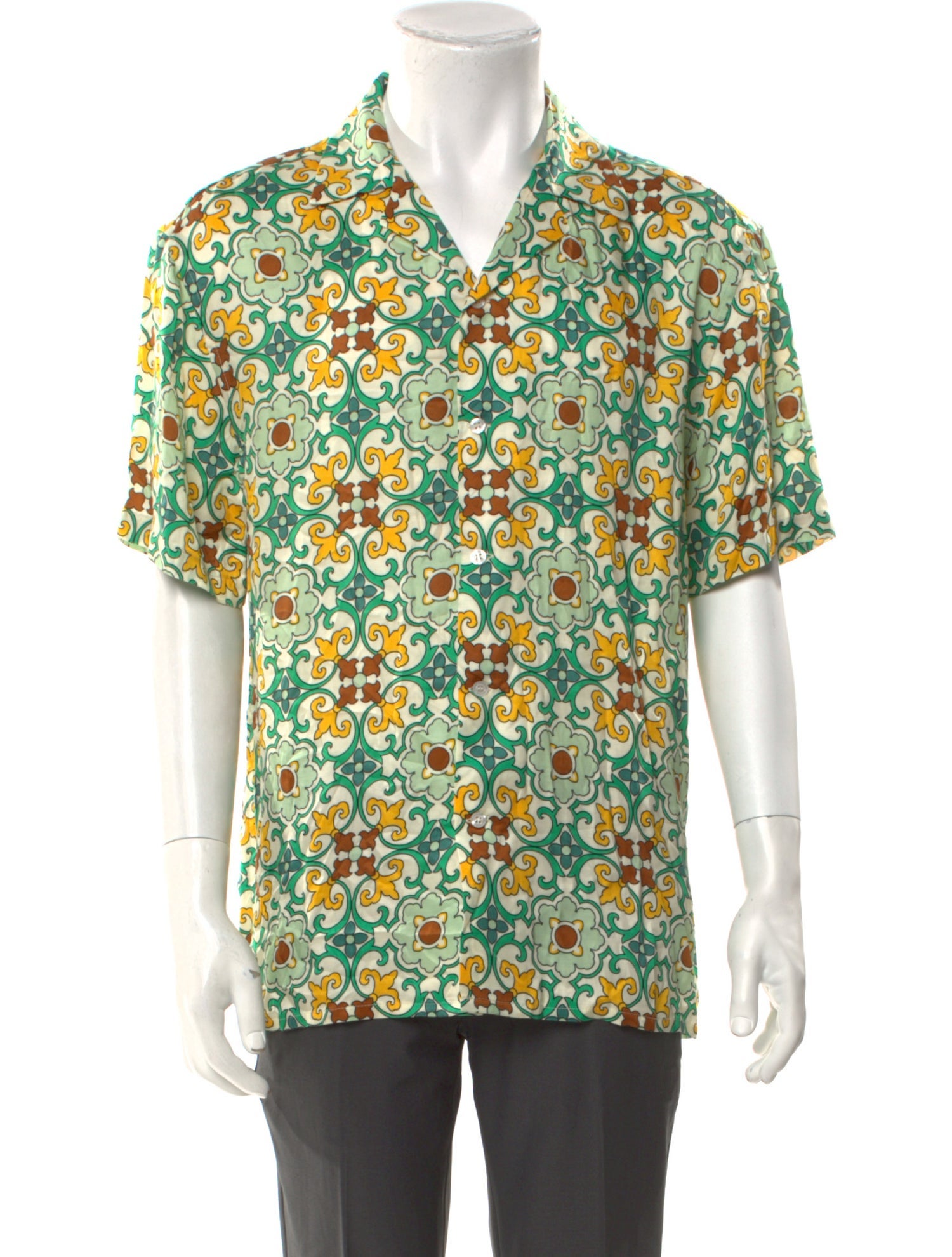 Drole de Monsieur Floral Print Short Sleeve Shirt w/ Tags