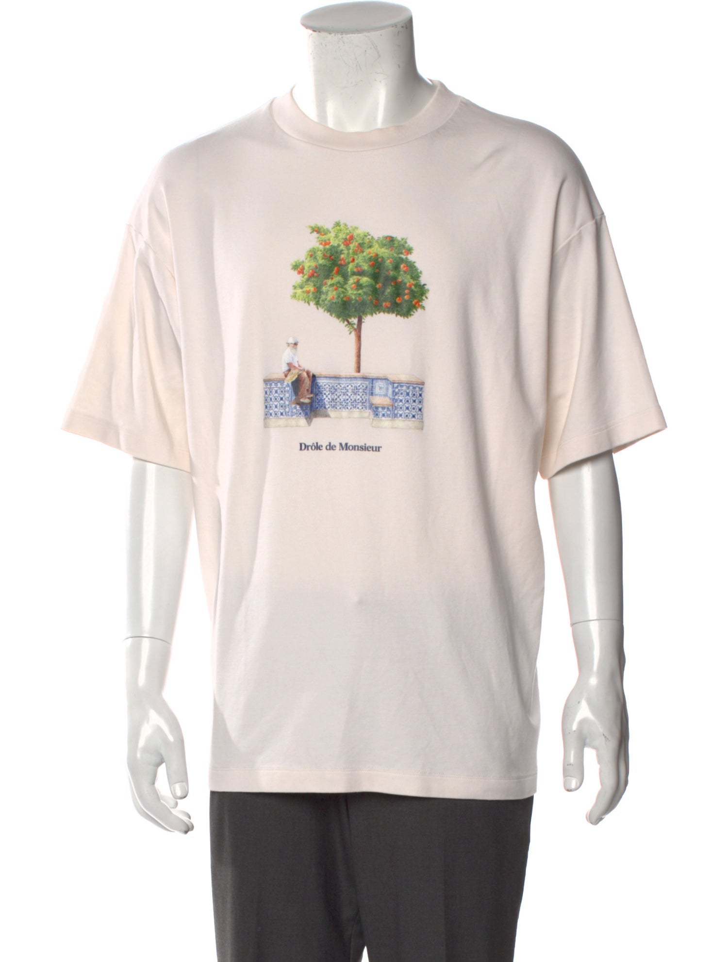 Drole de Monsieur Graphic Print Crew Neck T-Shirt