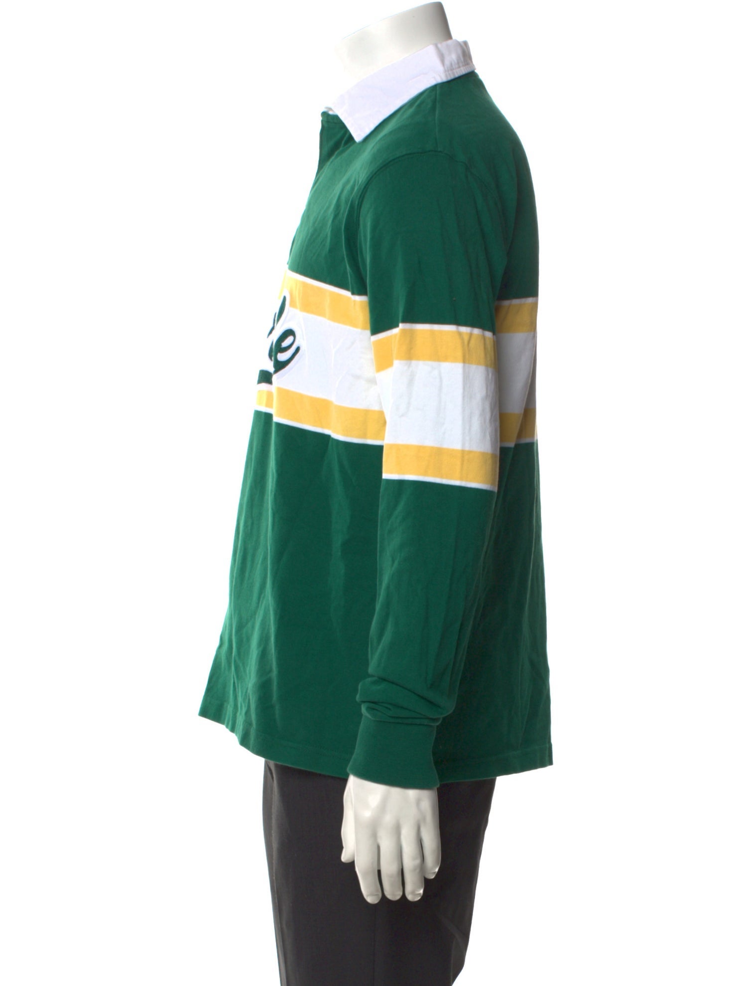 Drole de Monsieur Striped Collar Polo Shirt