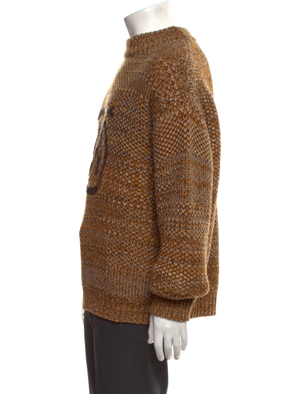 Drole de Monsieur Pullover Brown Patterned Embroi… - image 2