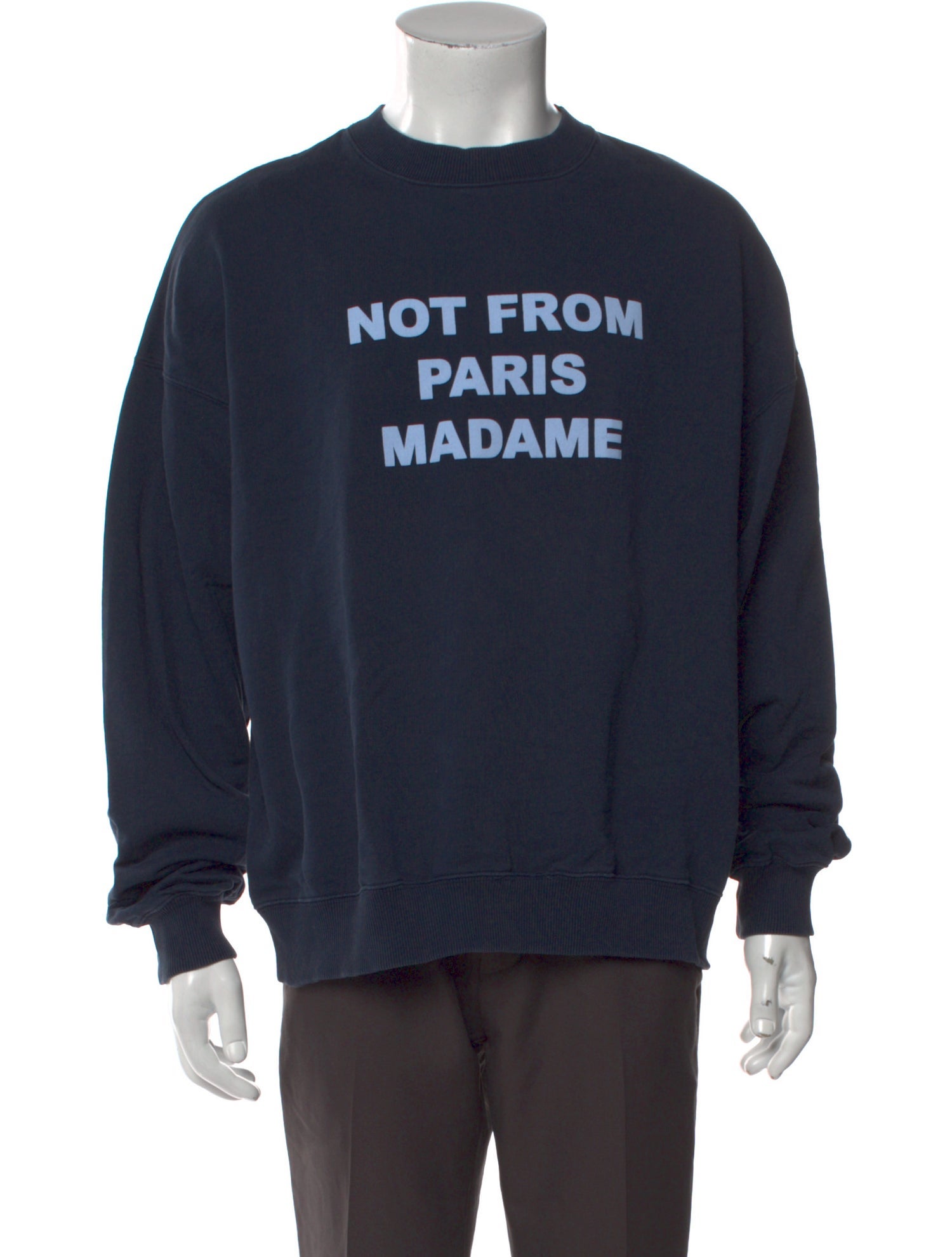 Drole de Monsieur Graphic Print Crew Neck Pullover