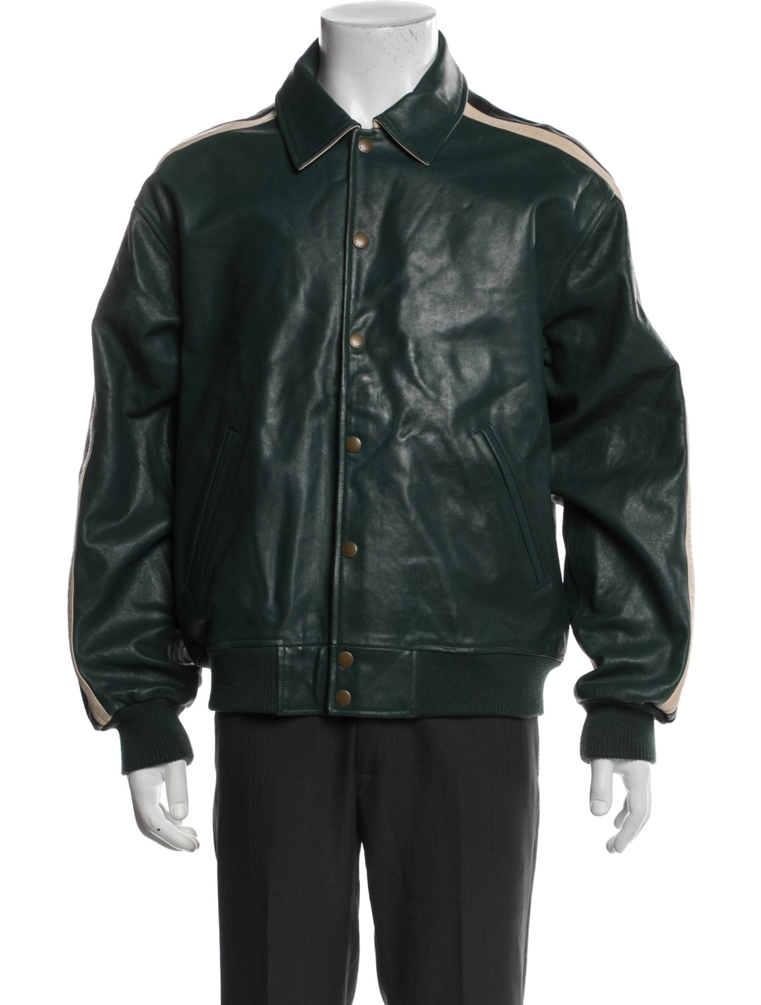 Drole de Monsieur Leather Bomber Jacket