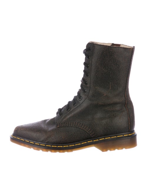 Dr. Martens Leather Combat Boots Brown