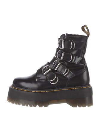 Dr. Martens Leather Leather Trim Embellishment Combat Boots