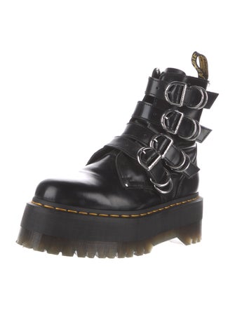 Dr. Martens Leather Leather Trim Embellishment Combat Boots
