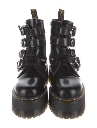 Dr. Martens Leather Leather Trim Embellishment Combat Boots