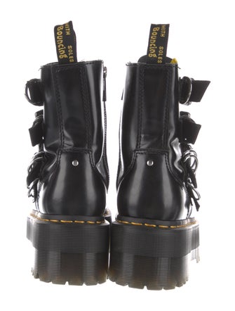 Dr. Martens Leather Leather Trim Embellishment Combat Boots